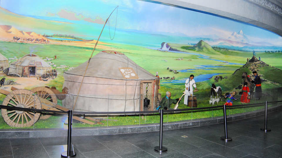 Mongolian family scene