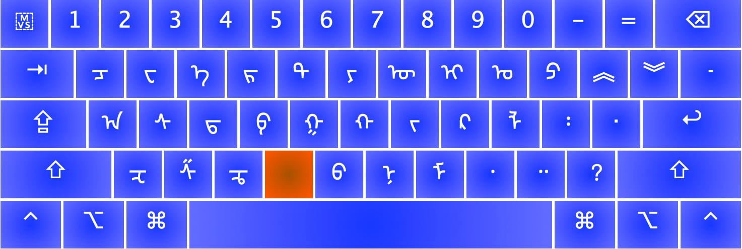 Traditional Mongolian keyboard layout